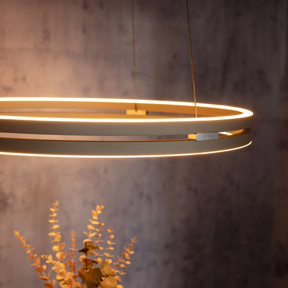 Kantoor hanglamp Pure E-Loop bronce - Ø 70cm Paul Neuhaus 4012248398364