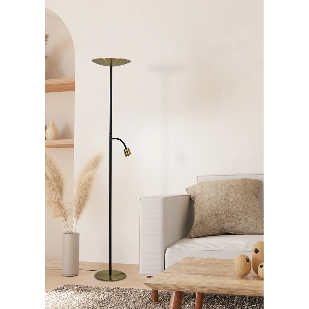 Vloerlamp Conivarino goud met zwart Eglo 9008606356591