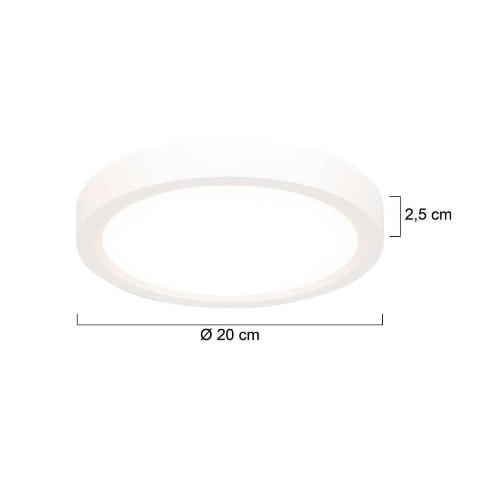 Witte plafondlamp Walcie Ø 20cm Steinhauer 8712746176568