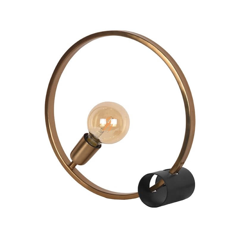 Tafellamp Ring zwart met goud