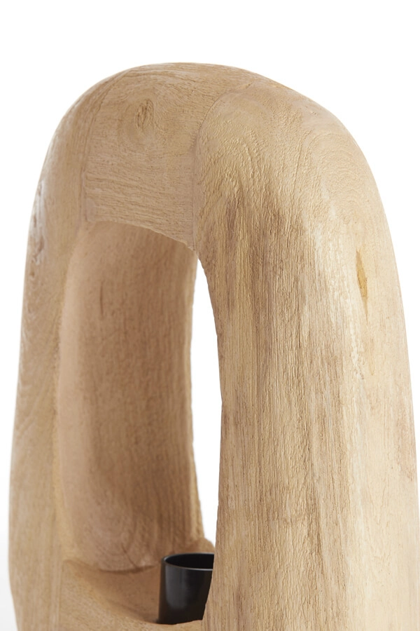 Licht houten tafellamp Kelafo 24 x 30cm Light & Living 8717807701093