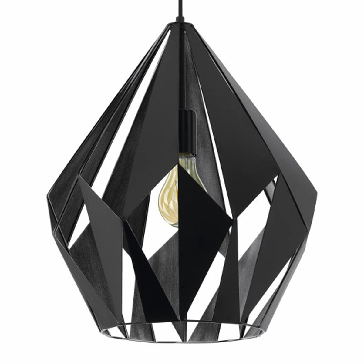Hanglamp Carlton 1 38cm zwart Eglo 9002759498795