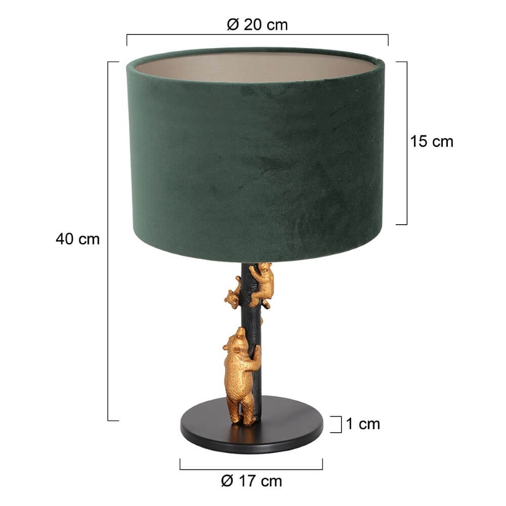 Design schemerlamp Animaux met groen velvet Steinhauer 8712746151893