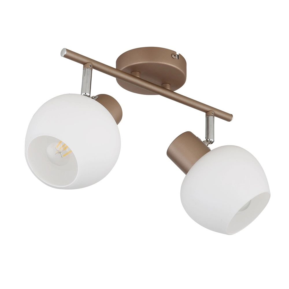 Plafondlamp Eileen 2-lichts koffie bruin Globo 9007371589562