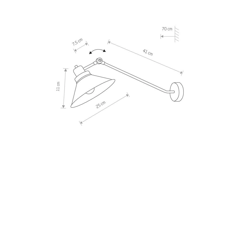 Verstelbare wandlamp Techno Lyora 5903139914598