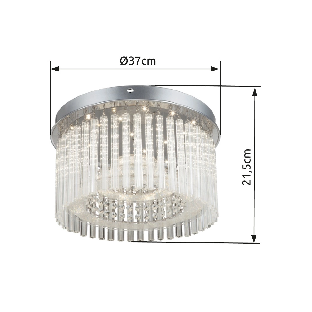 Plafondlamp Joyce chroom Globo 9007371316489
