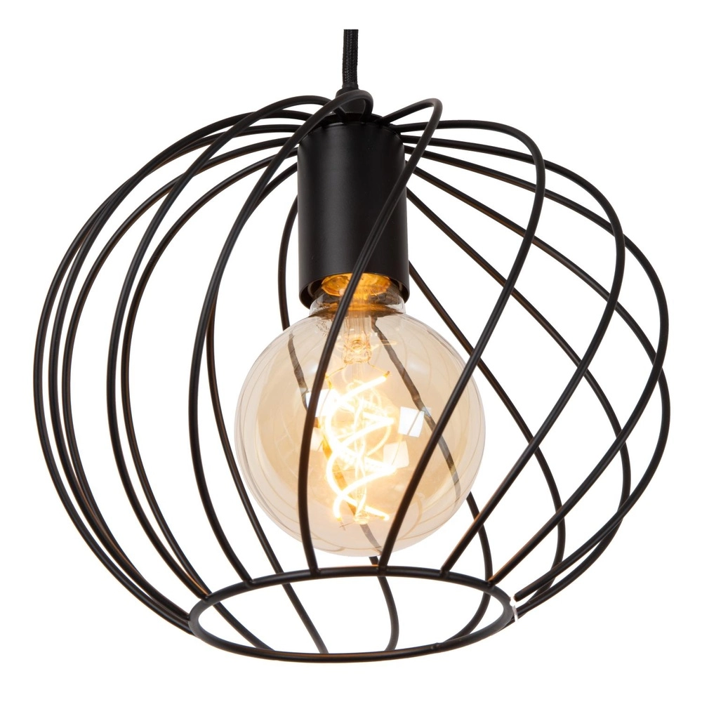 Hanglamp Danza Ø 25cm zwart Lucide 5411212211514