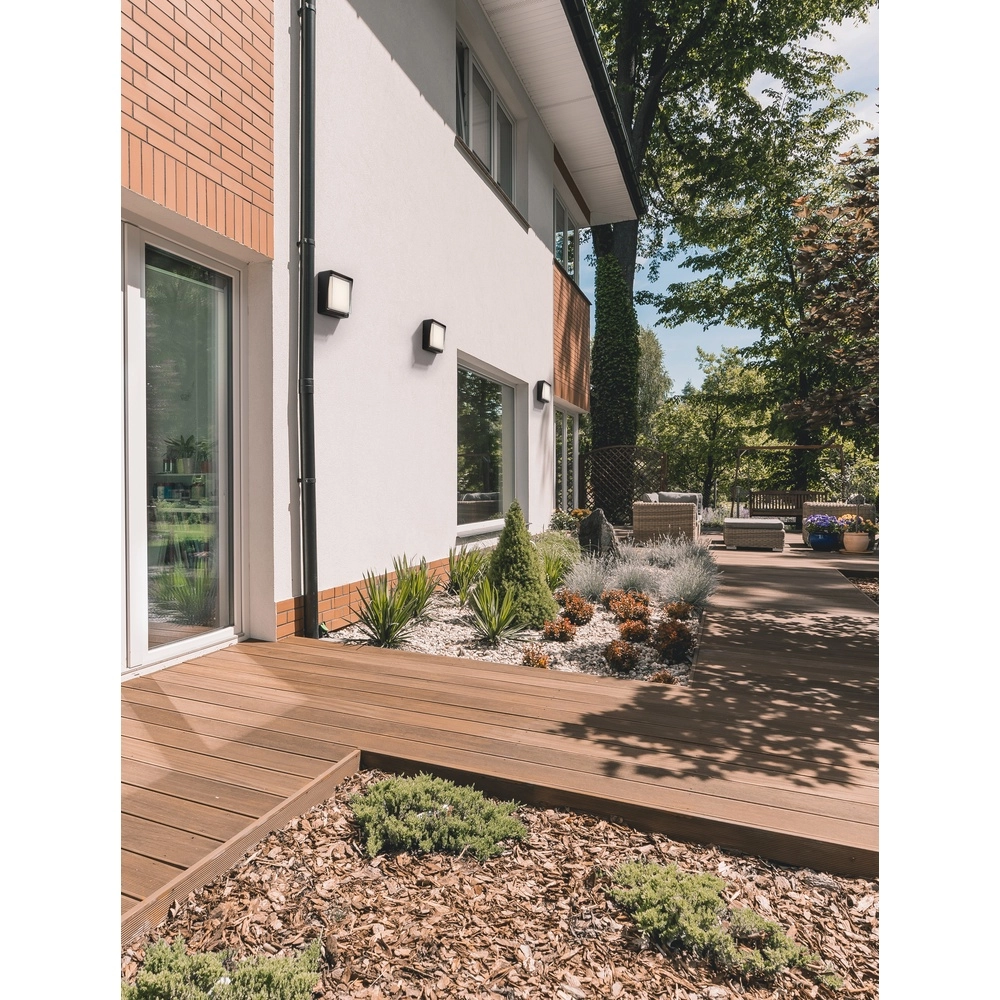 Vierkante wandlamp Cape antraciet Lyora 5212017432704