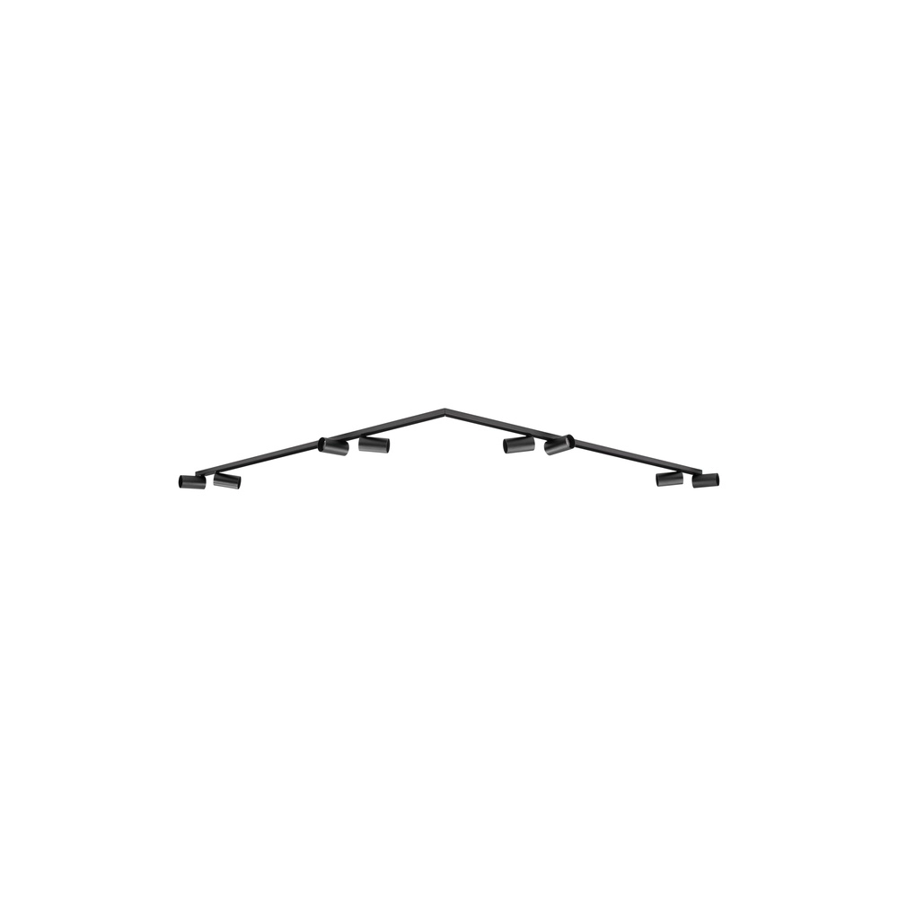 8-lichts plafondlamp Oso zwart Lyora 5212017465122