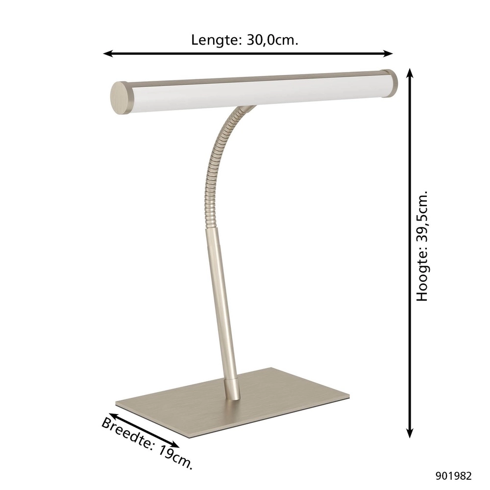 Bureaulamp Riccione nikkel Eglo 9008606357994