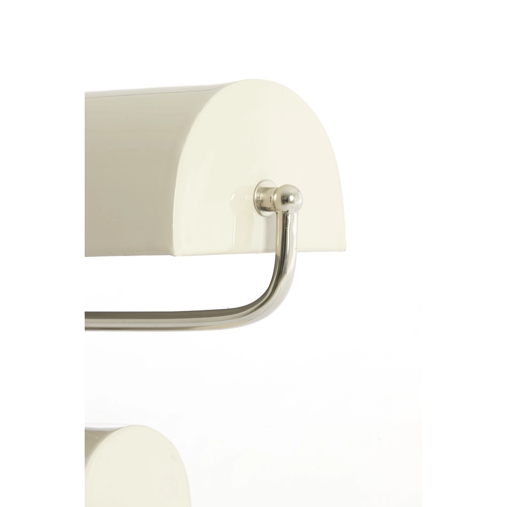Crème bureaulamp Cardona met nikkel - 1x E27 Light & Living 8717807816254