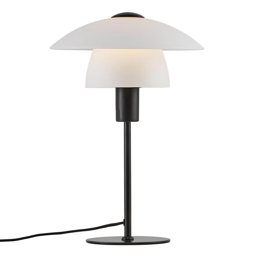 Moderne tafellamp Verona zwart met wit