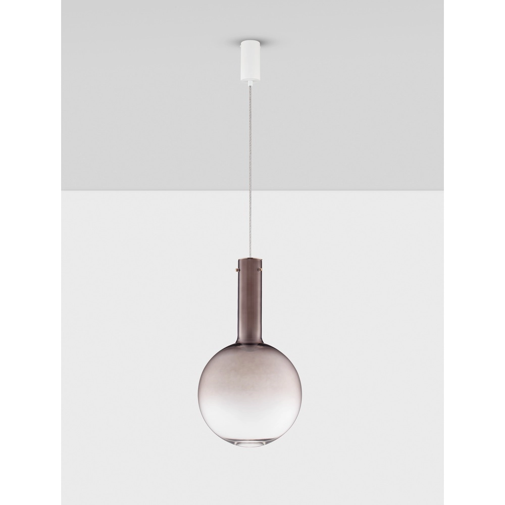 Hanglamp Nostos bruin glas Ø 30cm Lyora 5212017484192