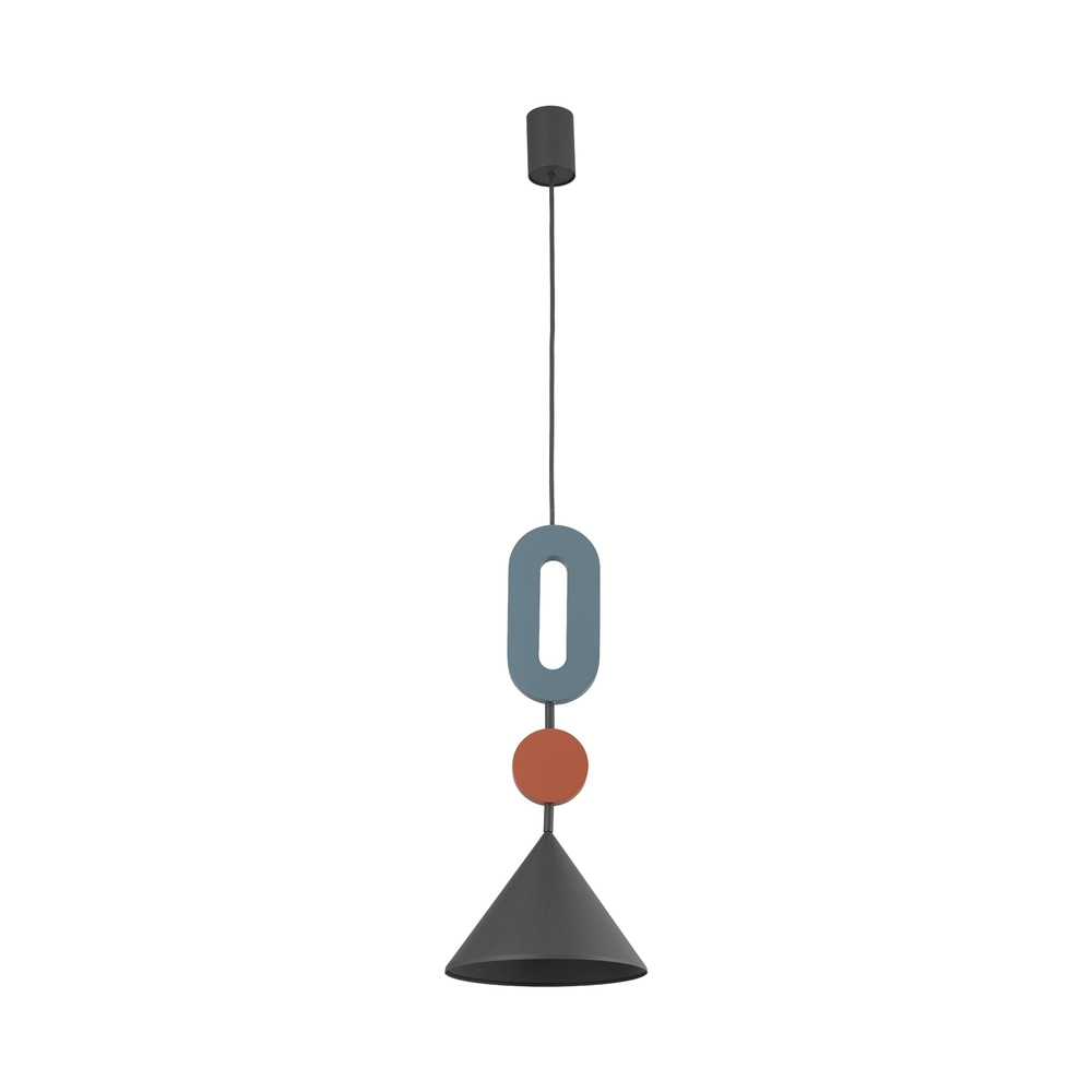 Unieke hanglamp Drops Color umbra blauw Ø 20,5cm