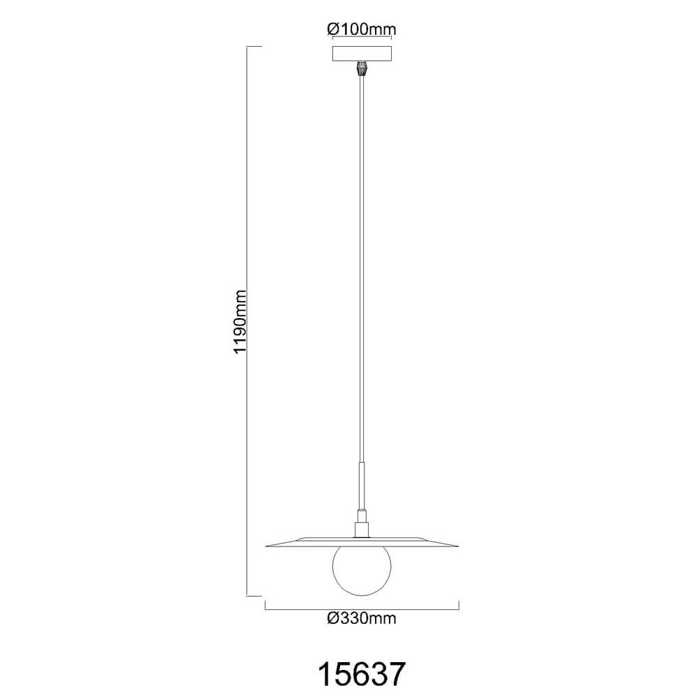 Zwarte hanglamp Riga Ø 33cm Globo 9007371447022