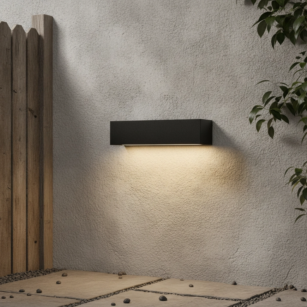 Strakke wandlamp Allure zwart 22cm