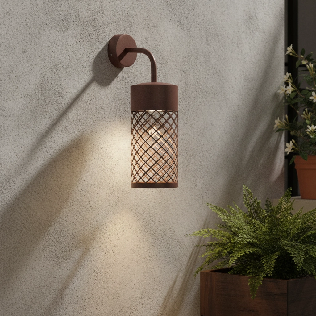 Wandlamp Motley roestbruin