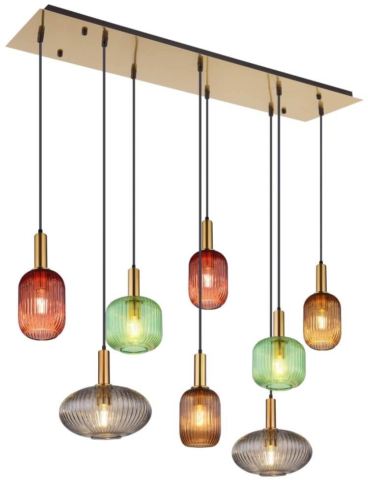 Hanglamp Normy 8-lichts multicolor Hanglamp Normy 8-lichts multicolor