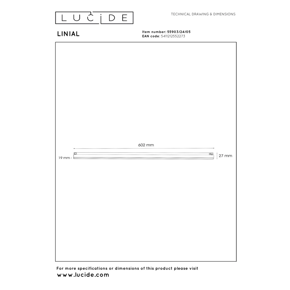 1-fase railspot Linial Glyxx champagne Premium by Lucide 5411212552273