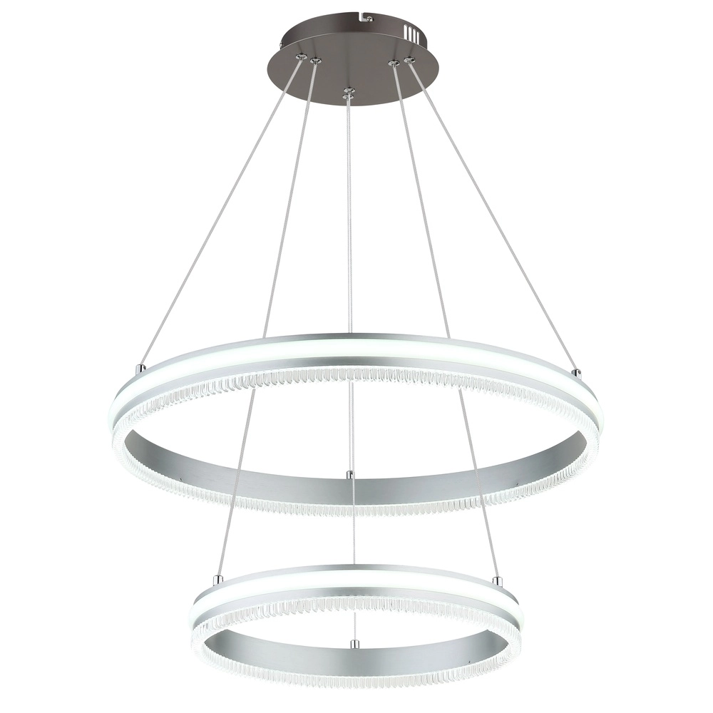 Hanglamp Francine gunmetal 2 ringen Globo 9007371583645