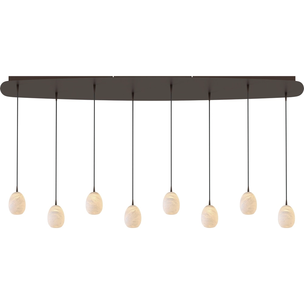 Ovale hanglamp Alta 8-lichts cacao Masterlight 8718121438351