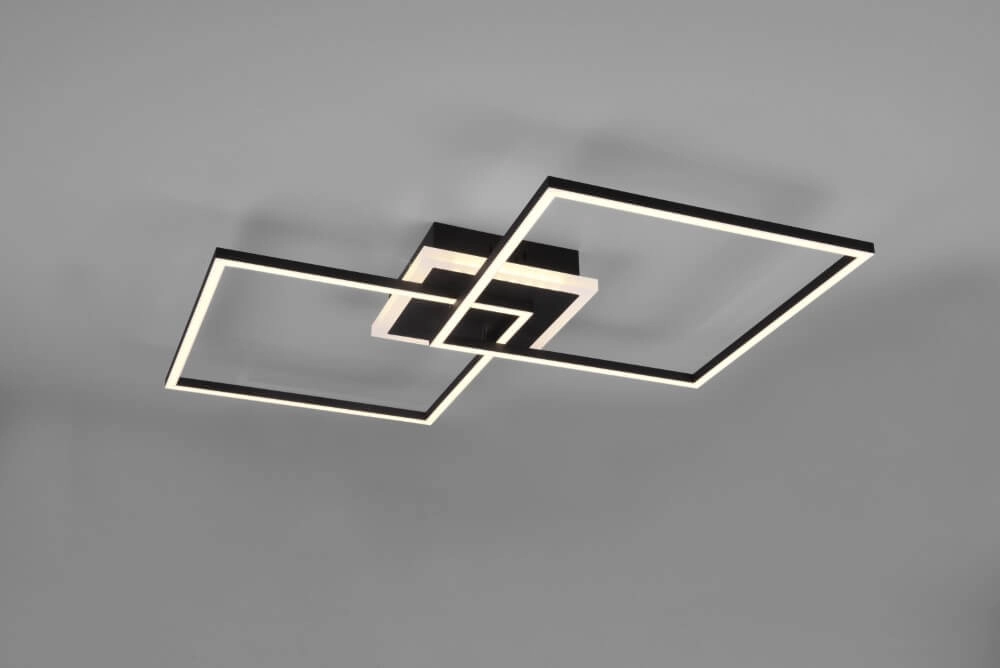 Plafonnière Arribo 2-vaks zwart Trio 4017807500455