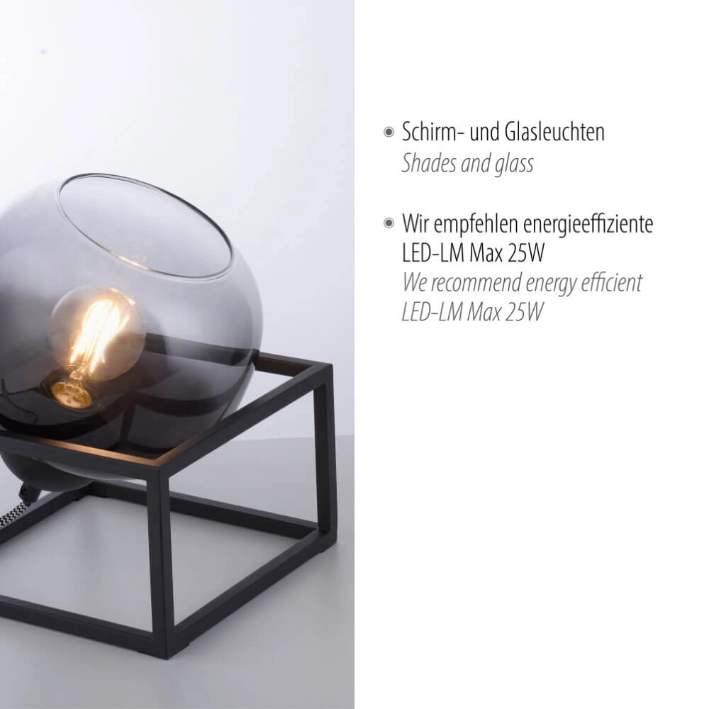 Zwarte tafellamp Zea Just Light 4043689993771