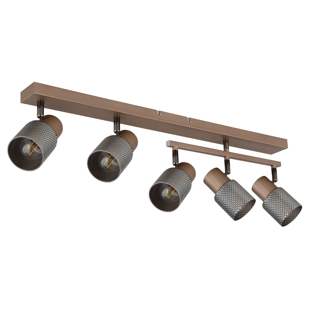 Plafondlamp Satella 5-lichts koffie bruin Globo 9007371471577