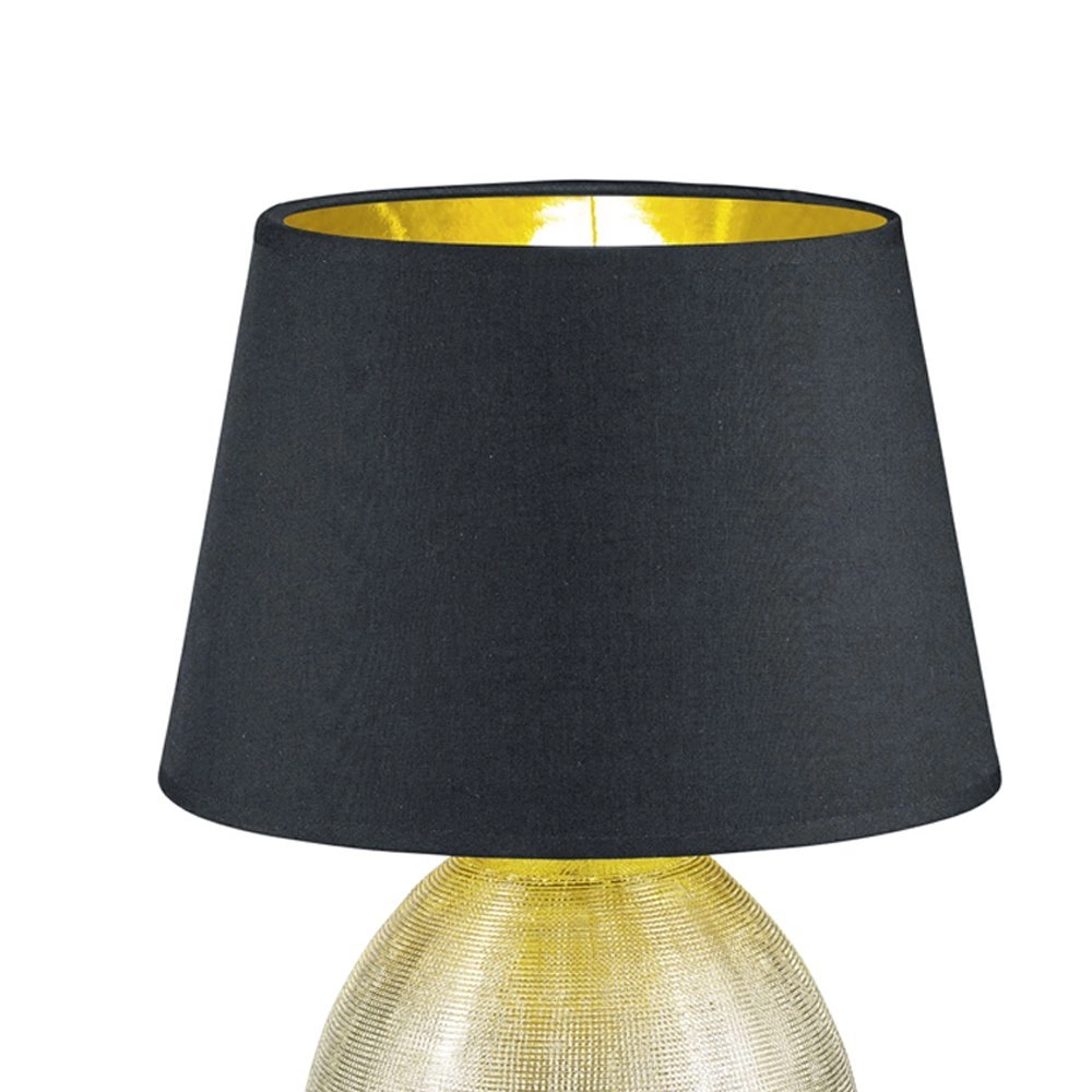 Tafellamp Luxor 35cm goud met zwart Trio 4017807345995