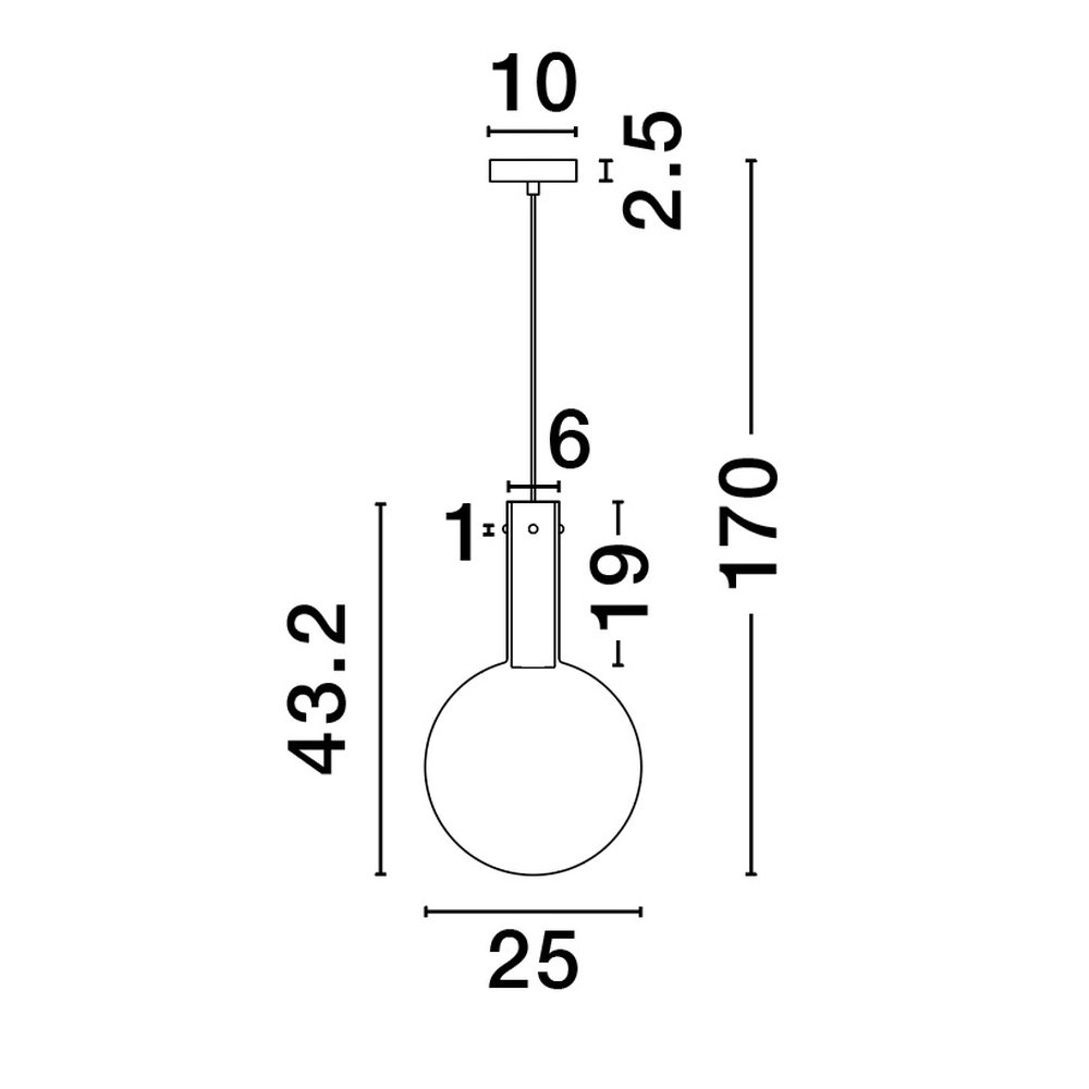 Pendant lamp Nostos blue glass Lyora 5212017461131