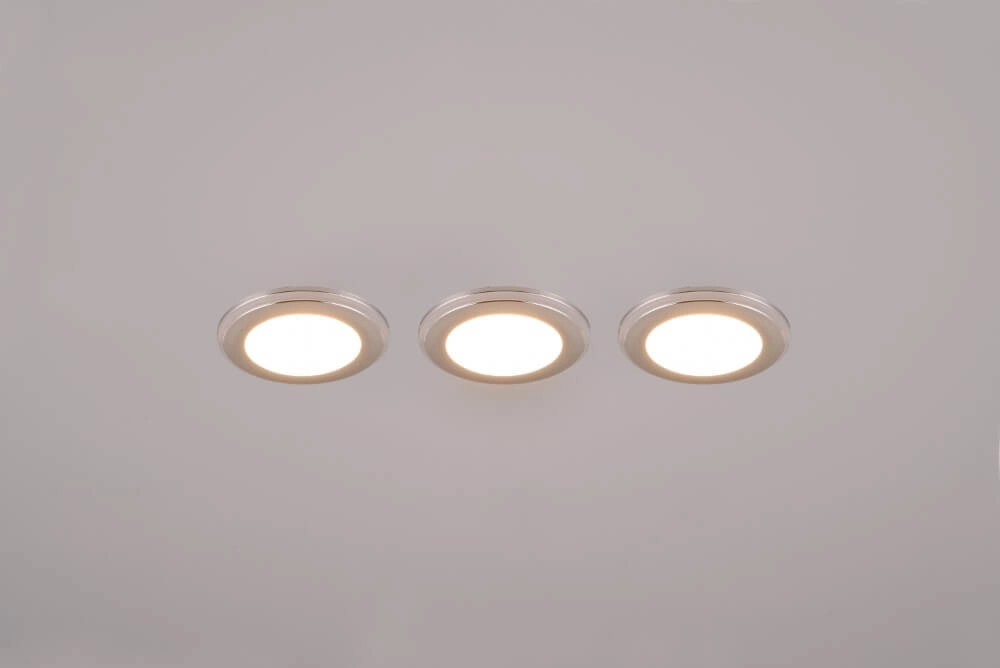 Inbouwspots Argus chroom set van 3