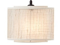 Hanglamp Odar zwart met zandkleur lampenkap Brilliant 4004353394706