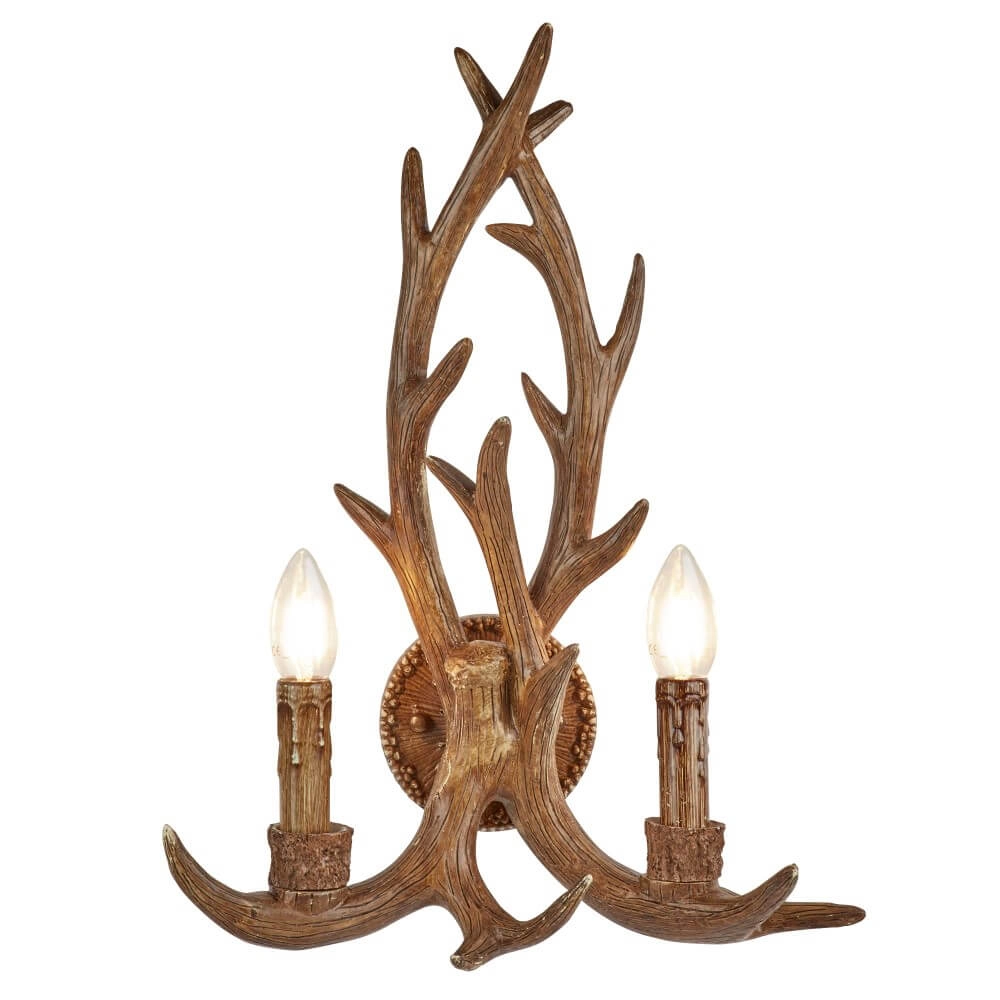 Houten wandlamp Stag Houten wandlamp Stag