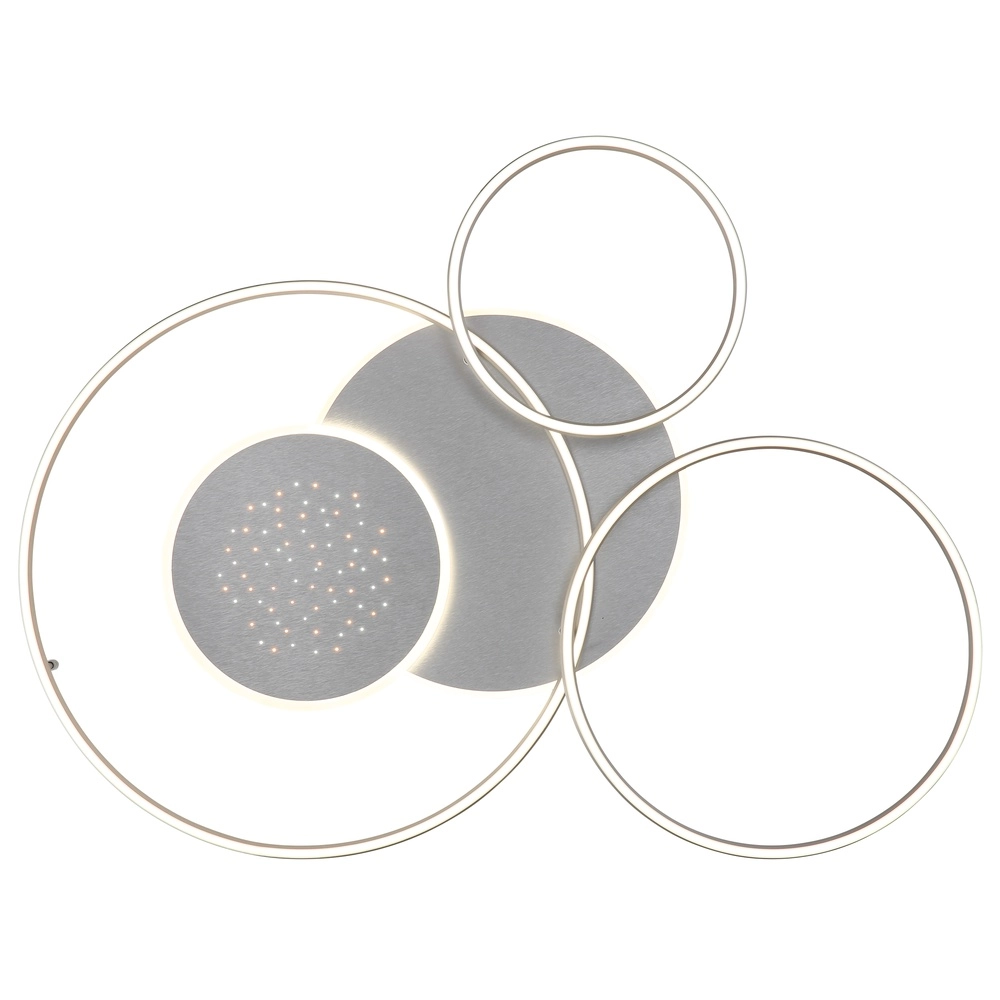 Zilvergrijze plafondlamp Johnson modern Globo 9007371580552