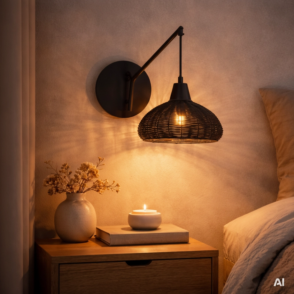 Wandlamp Fado zwart