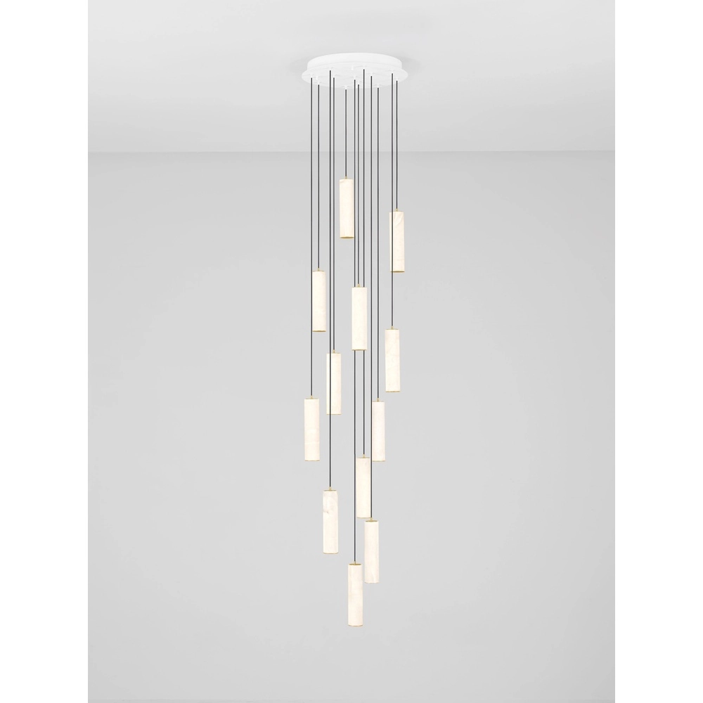 Hanglamp Diletto goud met wit 12-lichts Lyora 5212063503243