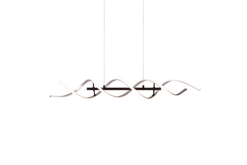 Design led hanglamp Sequence geborsteld metaal Trio 4017807540710