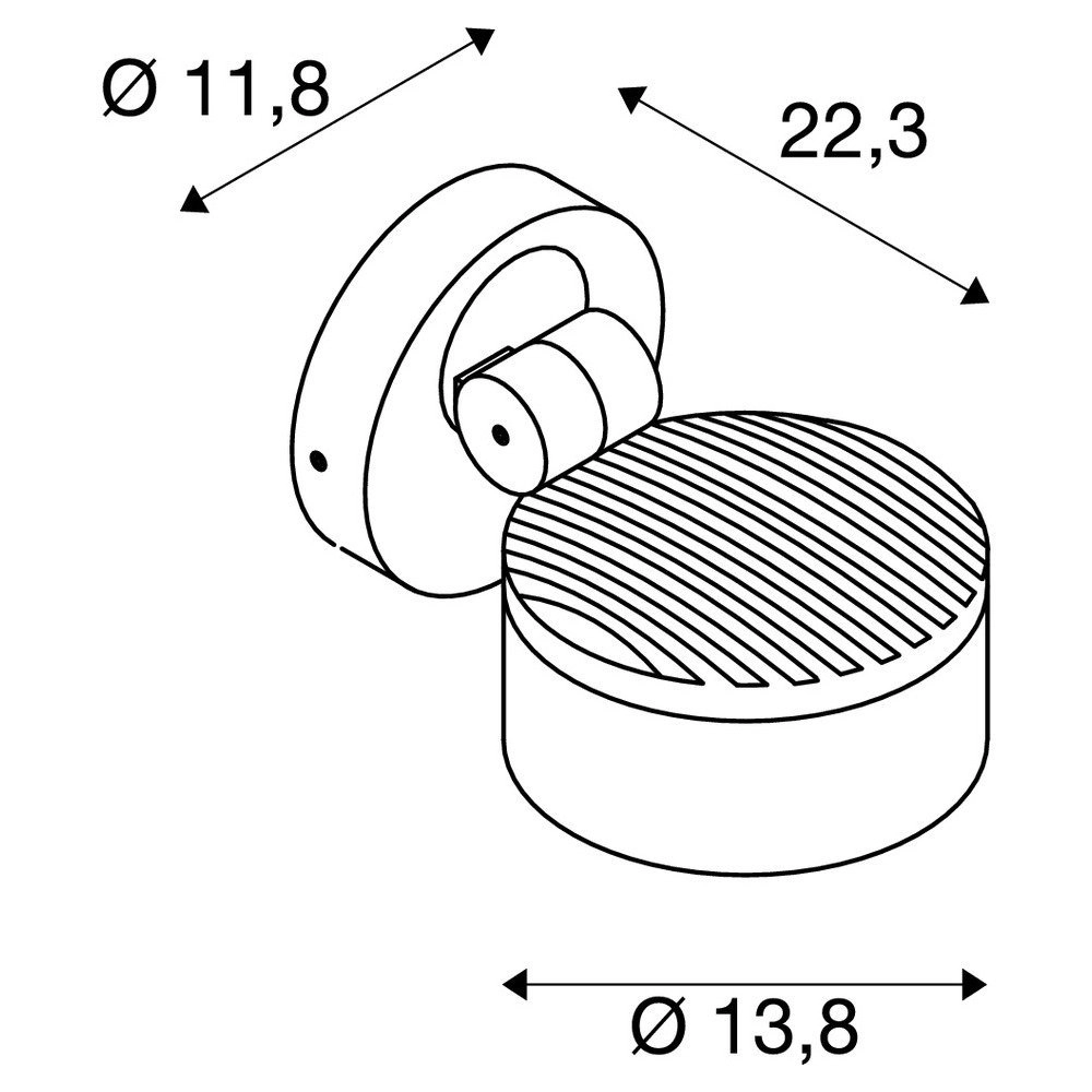 Led spot Eskina Spot met bewegingssensor SLV 4024163230988