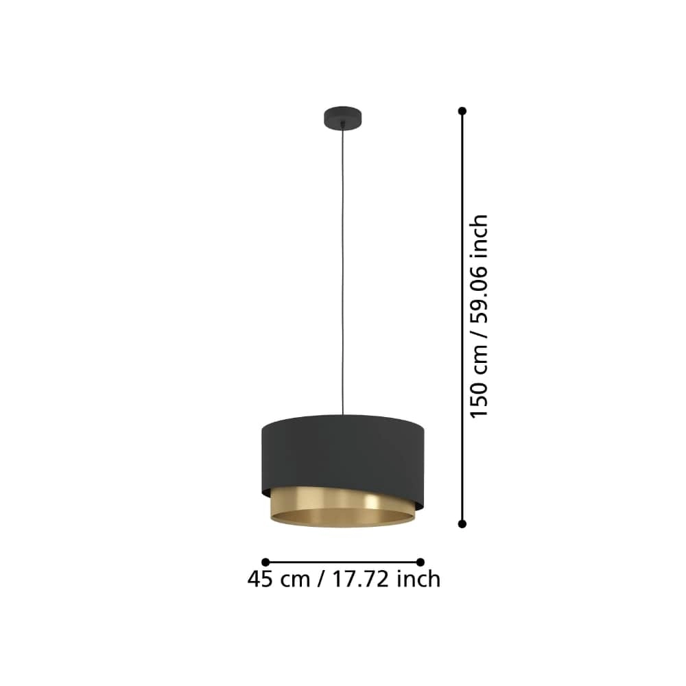 Hanglamp zwart met goud Manderline Ø 45cm Stars of Light 9002759399252