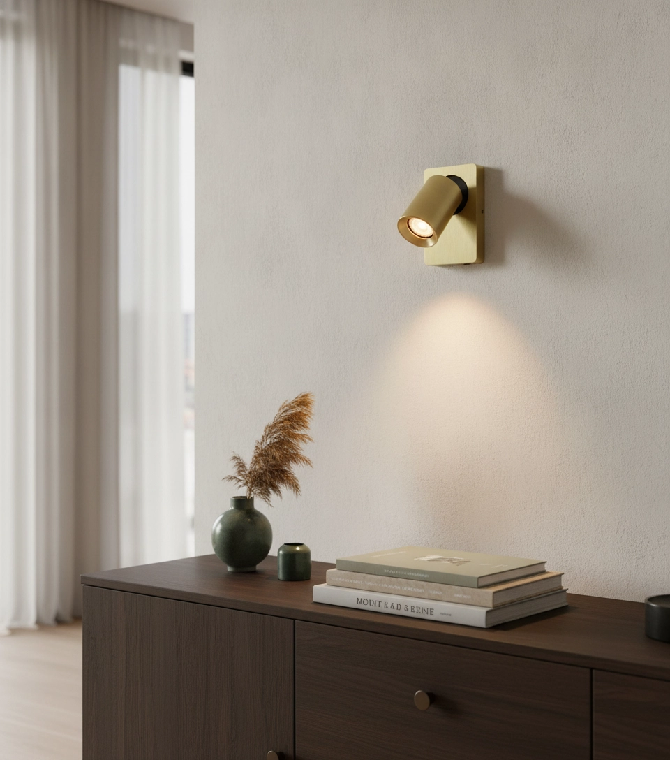 Wandlamp Megano goud