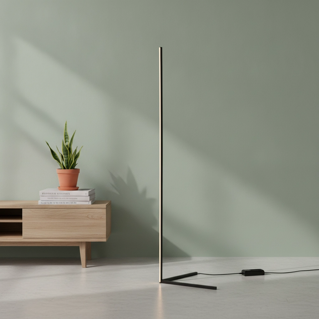 Vloerlamp V-Line zwart