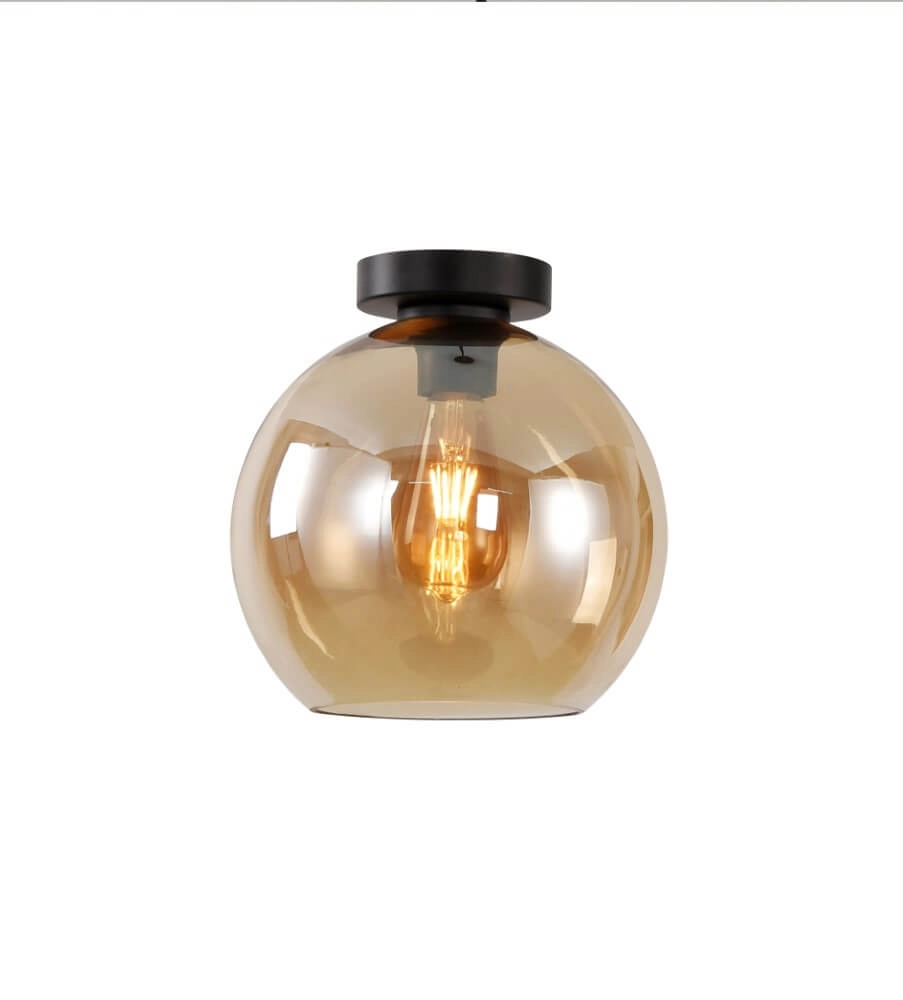 Plafondlamp Marino met amber glas Ø 25cm