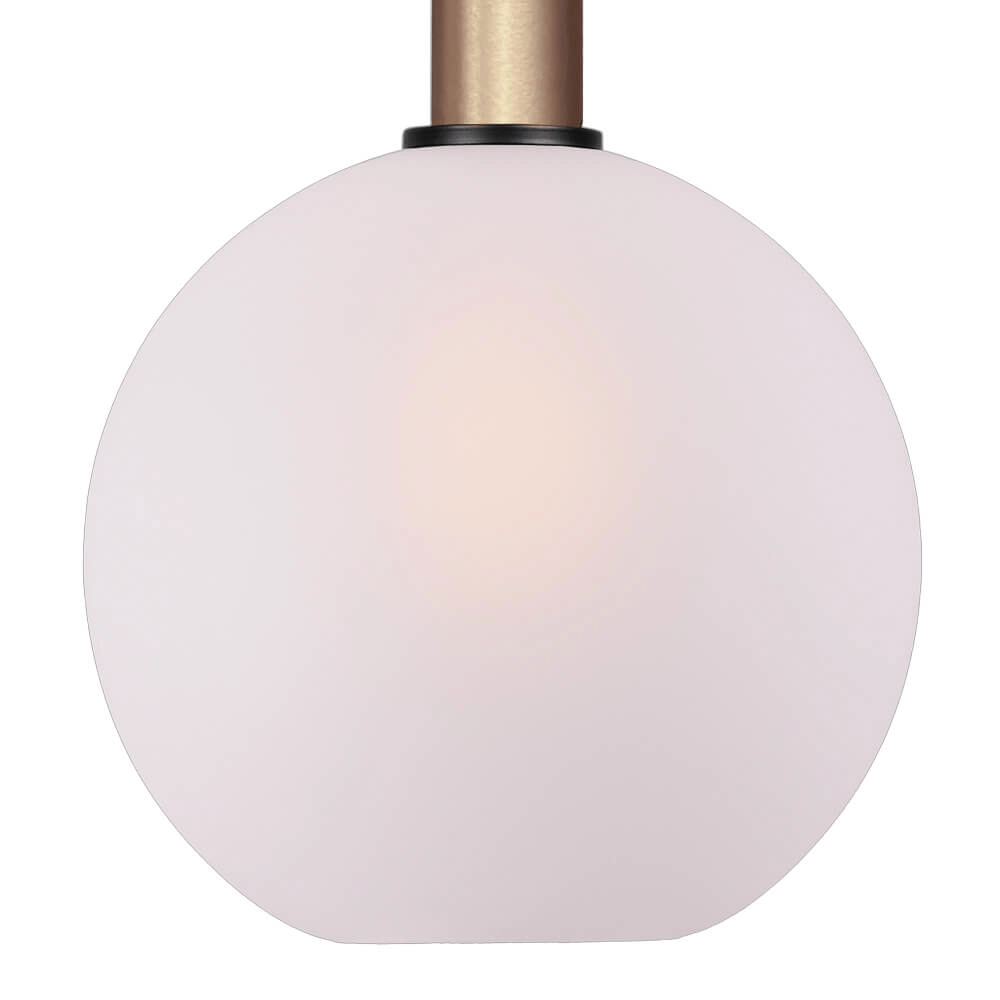Hanglamp Ø 25cm Bella 2 Messing goud met mat wit glas Masterlight 8718121334011