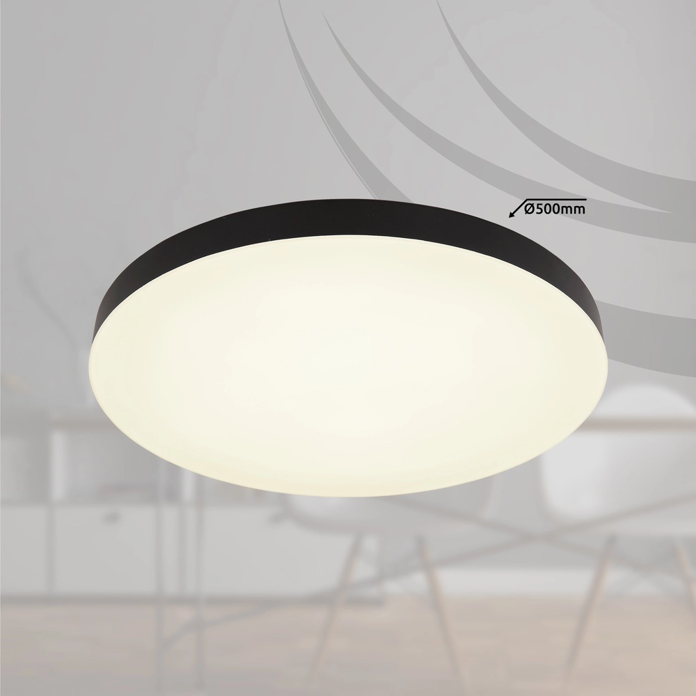 Plafonniere Matthew design zwart Ø 50cm Globo 9007371453214