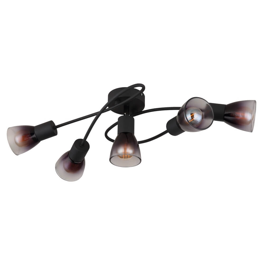 Zwarte plafondlamp Satella 5-lichts krul Globo 9007371449934