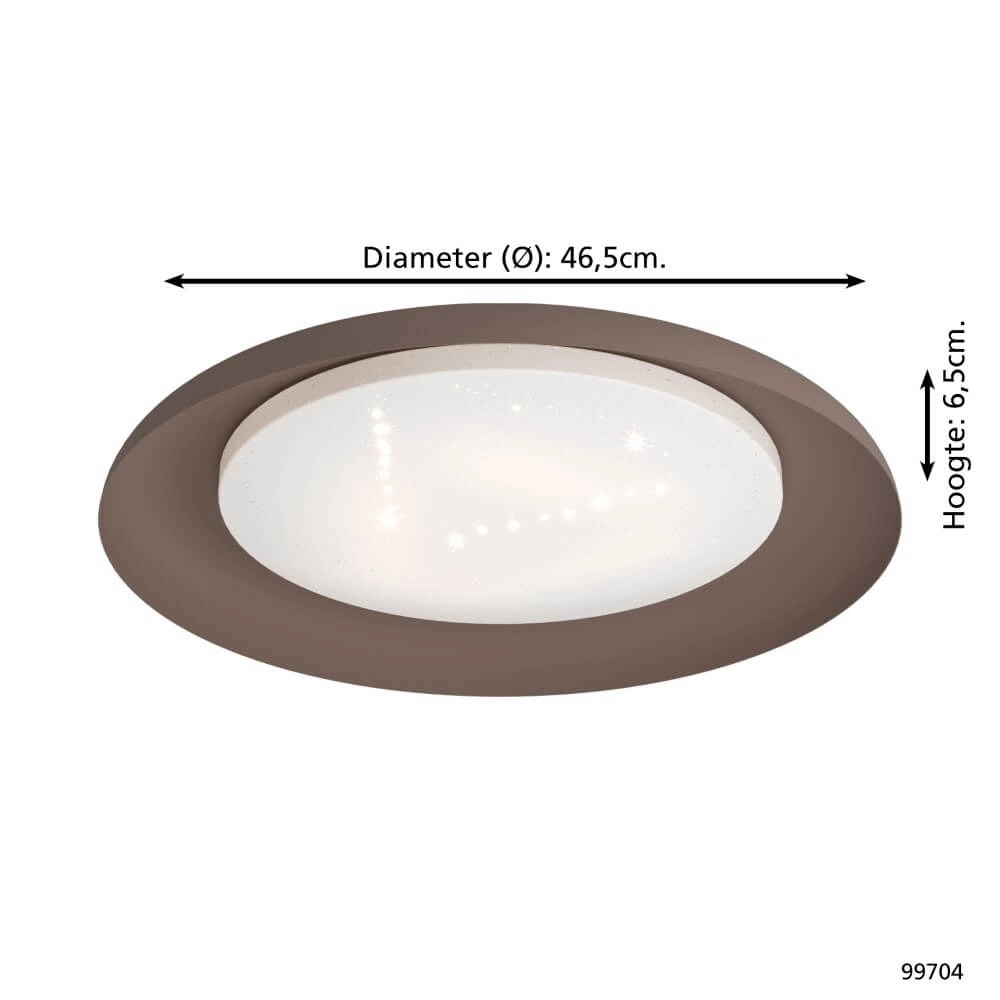 Mokka plafondlamp Penjamo Ø 46,5cm Eglo 9002759997045