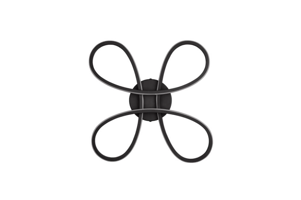 Plafondlamp Fly design zwart Trio 4017807600834