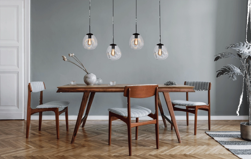 Hanglamp Lava 4x helder glas Ø 24cm Masterlight 8718121286129