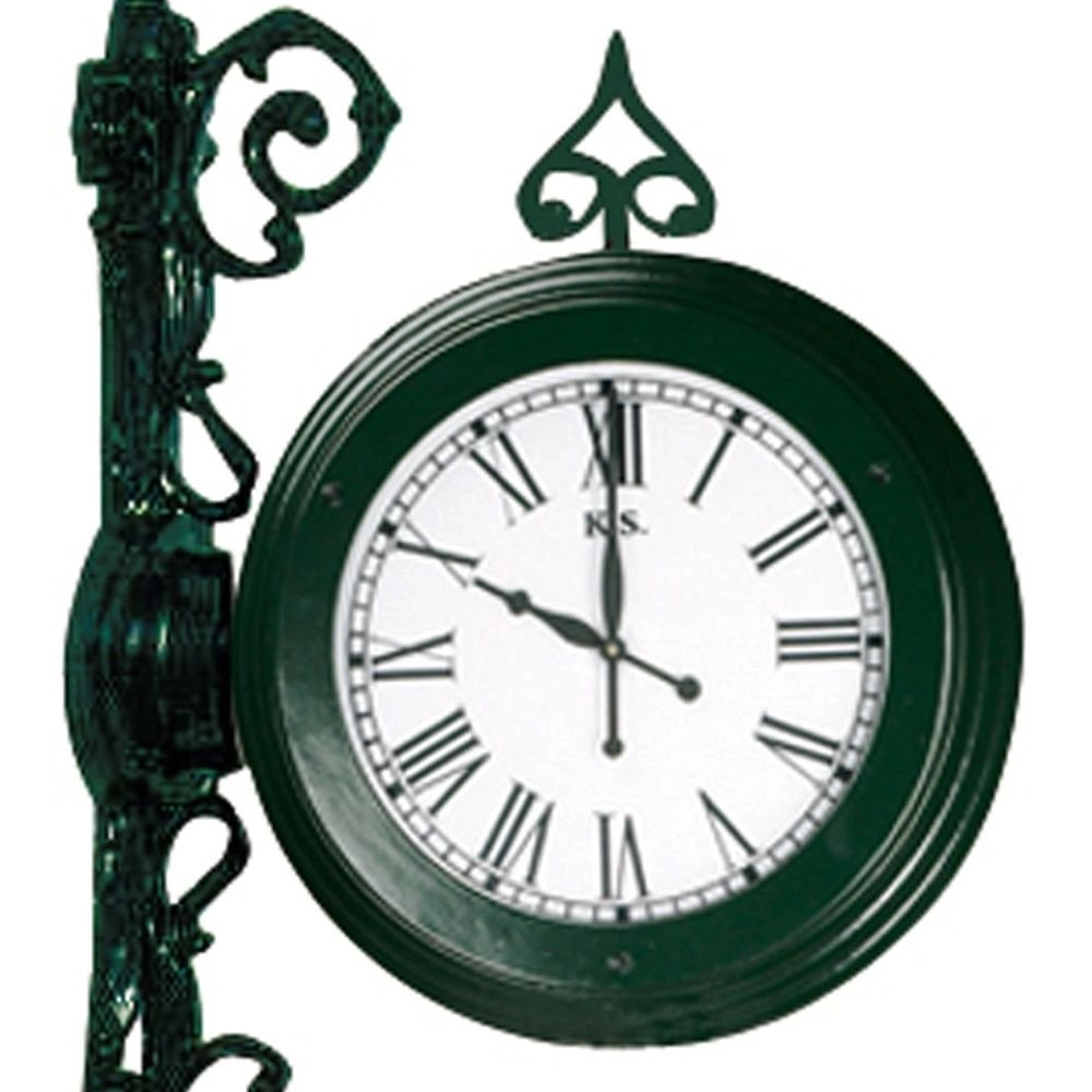 Stationsklok Clock voor aan de muur - zwart KS Verlichting 8714732562744