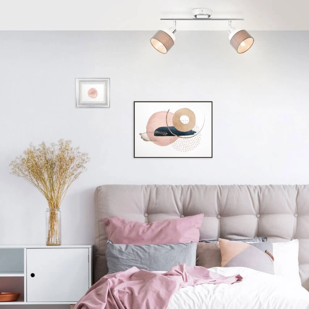 2-lichts plafondlamp Naples chroom met wit Brilliant 4004353424175